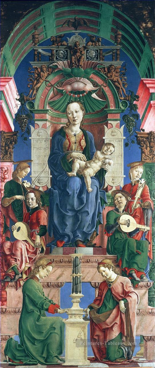 Lippi Filippino La vierge et l’enfant trônent Cosme Tura Peintures à l'huile